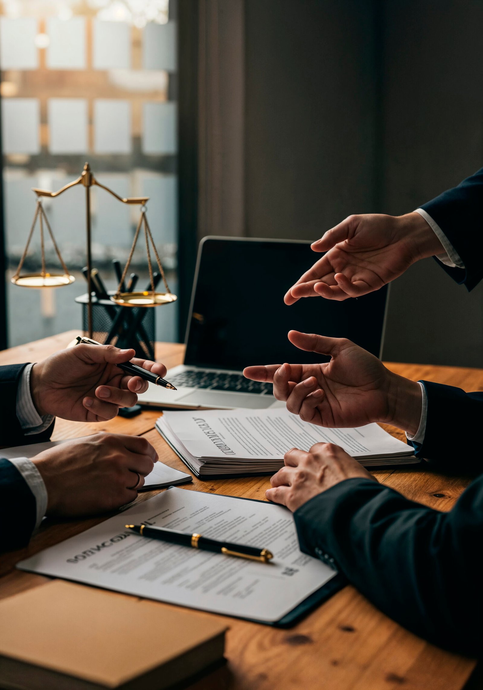 legal consultation with documents scales justice